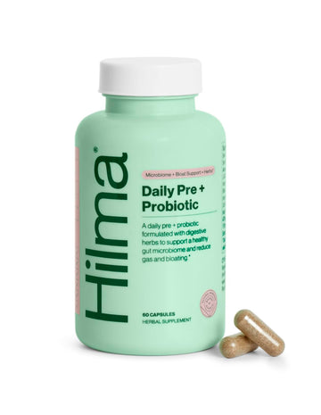 Hilma Daily Pre + Probiotic + Herbs - Support a Healthy Gut While Reducing Gas & Bloating Hilma uk supplements