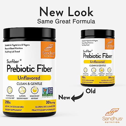Sandhu's Prebiotic Fiber Supplement Powder –30 Servings- SunFiber® –Low FODMAP Sandhu's uk supplements