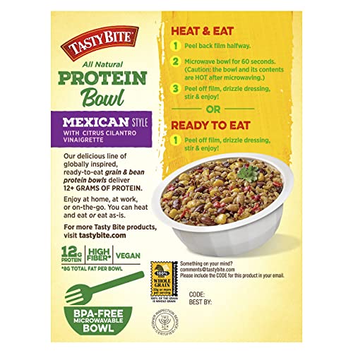TASTY BITE Mexican Protein Bowl, 8.8 Ounce, Pack of 6, Ready to Eat, Microwaveable TASTY BITE uk supplements