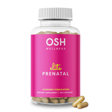 Ayurvedic Elite Prenatal Vitamins with Folate, Choline, Iron, Iodine & more | Made in USA | Optimal Bioavailability | Supports Baby's Growth and Brain Development | 30 Day Supply - OSH Wellness Freshly Moms uk supplements
