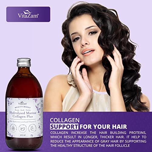 Diamond Elixir Marine Liquid Collagen Type 1 & 3 Hydrolysed Collagen Peptides 10000mg VitaZam uk supplements