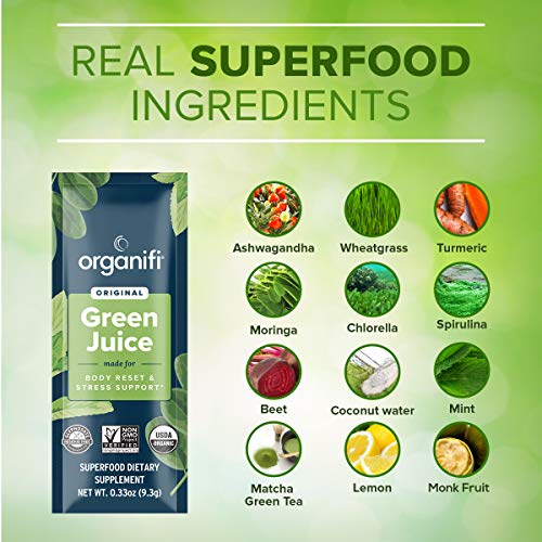 Organifi: GO Packs - Green Juice - Organic Superfood Supplement Powder - 30 Count Organifi uk supplements