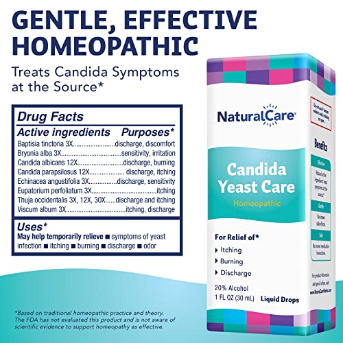 NaturalCare Candida Yeast Care Drops, Homeopathic Treatment Temporarily Relieves Symptoms Natra-Bio uk supplements