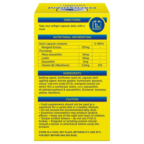 MacuShield Original Plus Capsules - 90 Day Pack, Eye Health Food Supplement containing Macushield uk supplements