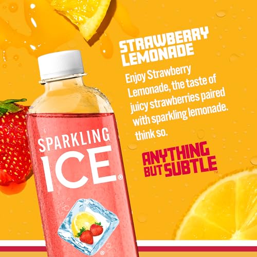 Sparkling Ice, Strawberry Lemonade Sparkling Water, Zero Sugar Flavored Water Sparkling ICE uk supplements