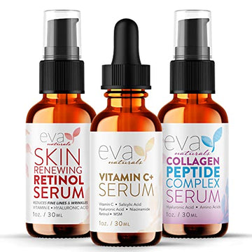 Eva Naturals Anti-Aging Serum Bundle - Vitamin C Serum, Hyaluronic Acid Serum Eva Naturals uk supplements