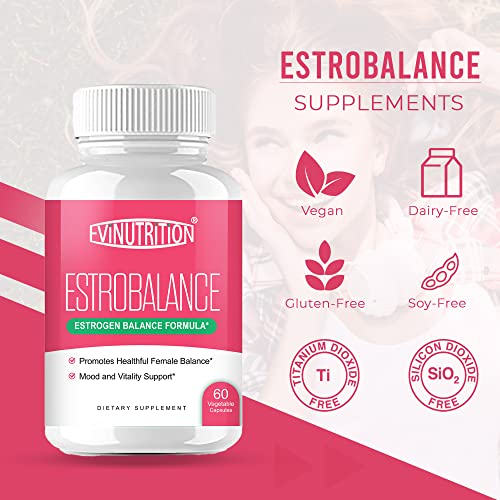 Evinutrition Estrobalance Capsule for Women - Menopause Mood and Energy Support Evinutrition uk supplements