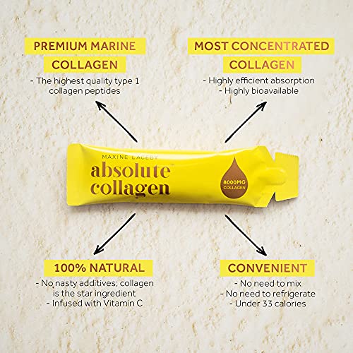 Absolute Collagen Marine Liquid Collagen Supplement for Women - 8000mg Collagen in Each Sachet Absolute Collagen uk supplements