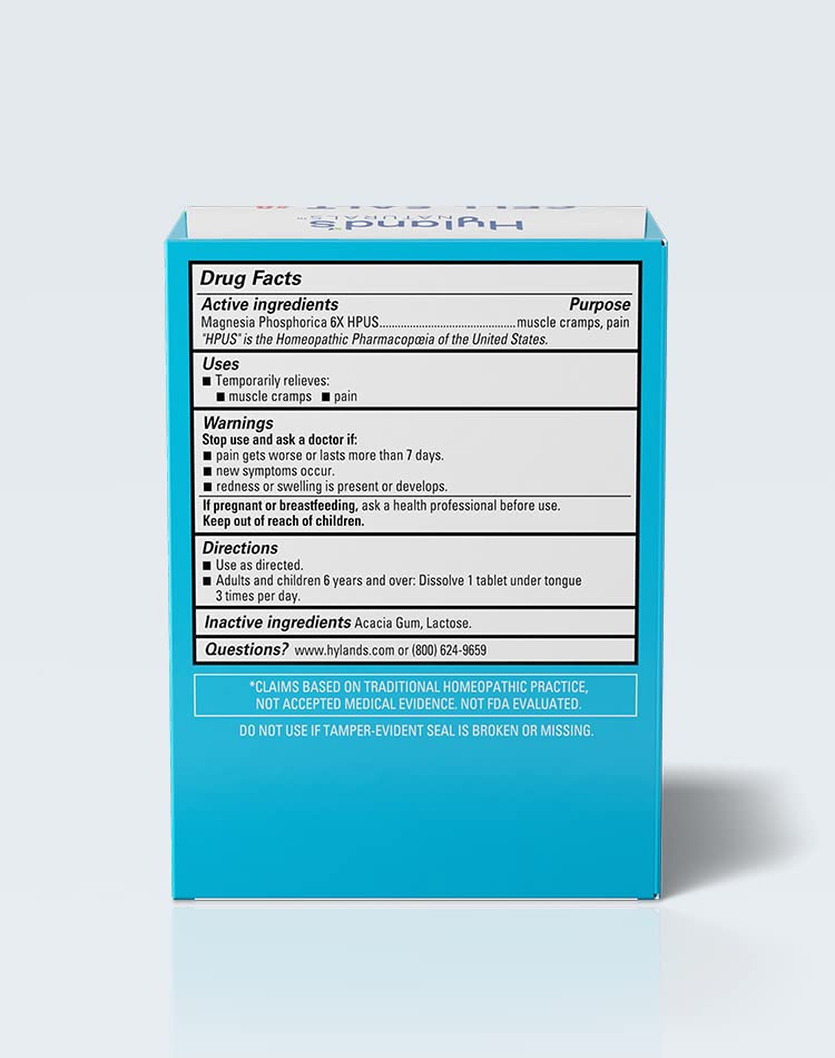 Hyland's No. 8 Cell Salt Mag Phos 6X, PMS Relief, Natural Homeopathic Relief of Menstrual Pain and Muscle Cramp Symptoms, Muscle Relaxer, Quick Dissolving Tablets, 100 Count Hyland's uk supplements