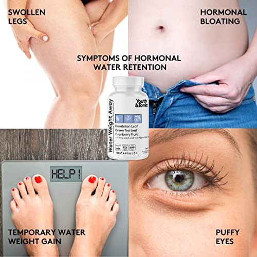Youth & Tonic Natural Water Pills (90 Count) for Swelling Belly Bloating Youth & Tonic uk supplements