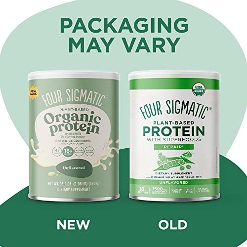 Four Sigmatic Organic Plant-Based Protein Powder Unflavored Protein with Lion’s Mane Four Sigmatic uk supplements