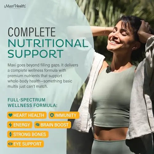 Maxi Health Multivitamin – Easy to Swallow Multi Vitamin Capsules with 30 Nutrients, Iron & Probiotics – Kosher Daily Multivitamins Small Capsules Maxi Health uk supplements