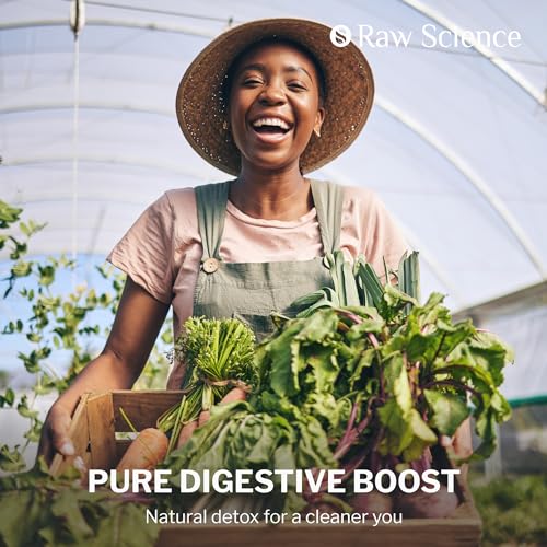 Colon Cleanse - Detox, Digestive Health, Psyllium Husk, Aloe Vera, Bentonite Clay, Acidophilus Probiotic S RAW SCIENCE uk supplements