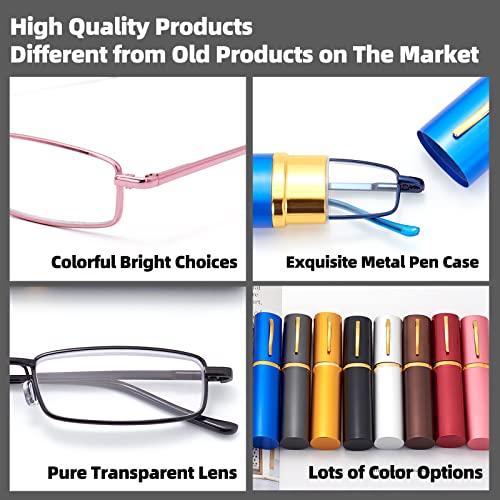 HIGHLIKE 4-Pack Slim Pocket Reading Glasses Men Women, Compact Readers Super Clear HIGHLIKE uk supplements