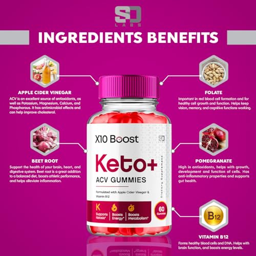 (2 Pack) X10 Boost Keto ACV Gummies Advanced Weight Loss, X10 Boost Keto S.O Labs uk supplements