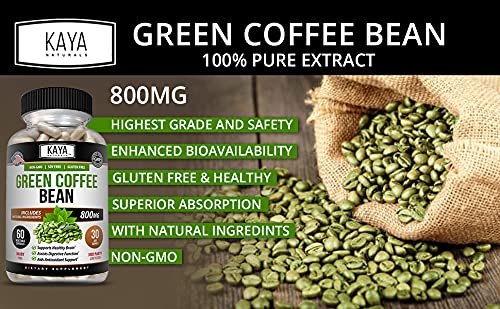 Kaya Naturals Green Coffee Bean 60ct - Weight Management Kaya Naturals uk supplements