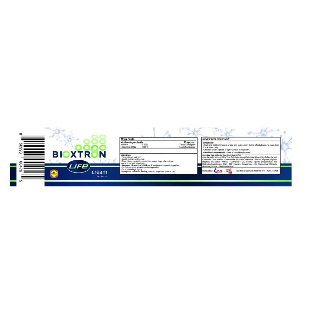 Bioxtron Life AFA Stem Cell Supplement - Joint Support & Muscle Pain - Immune System Support - Support Energy Levels - Stem Cell Production - Blue Green Algae Spirulina - 90 Caps + Cream 2 oz Bioxtron uk supplements