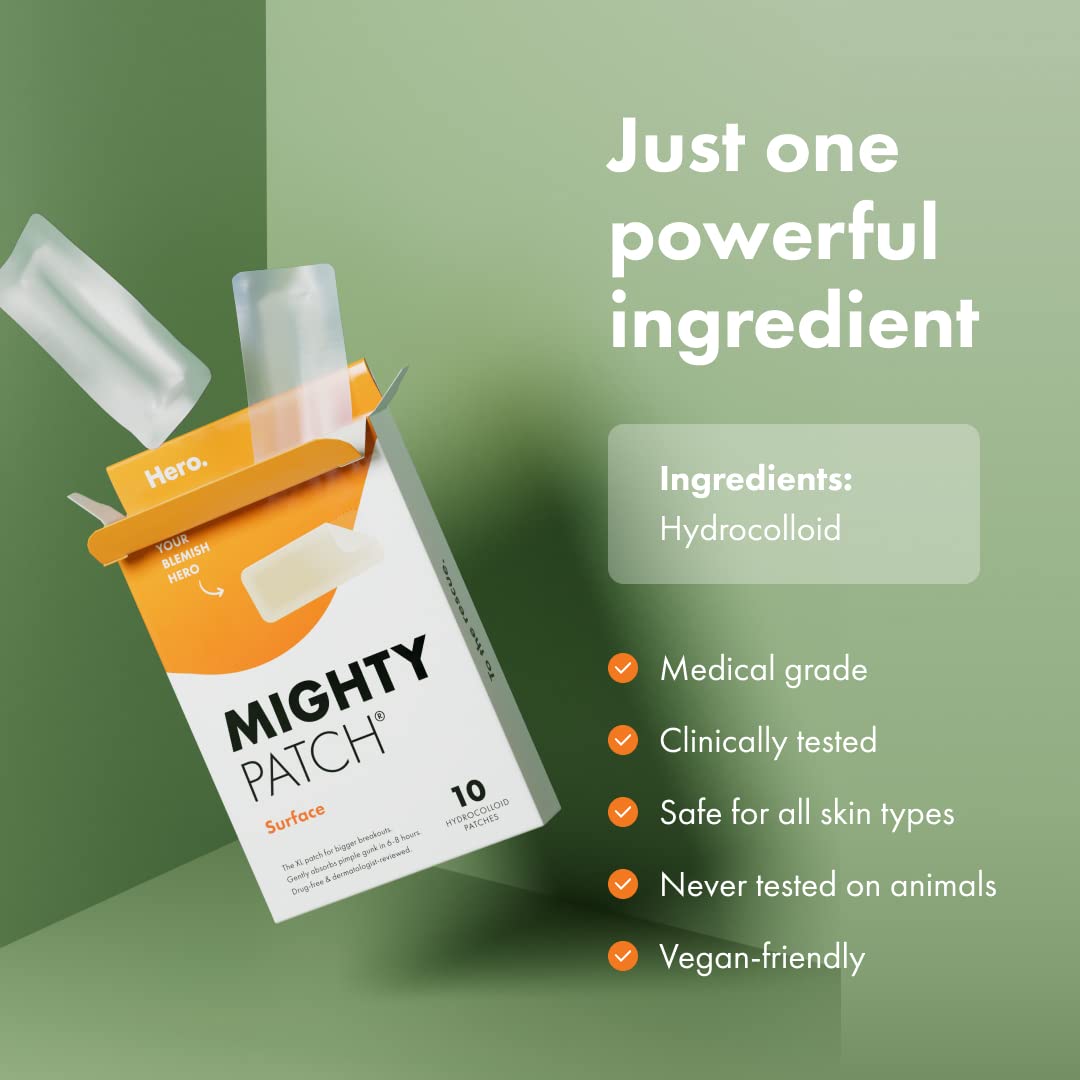 Mighty Patch™ Surface patch from Hero Cosmetics - Hydrocolloid Spot Patch for Body Mighty Patch uk supplements