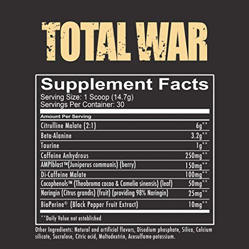 REDCON1 Total War Preworkout - Contains 320mg of Caffeine from Green Tea, Juniper REDCON1 uk supplements