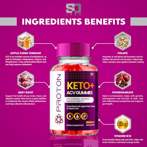 Proton Keto ACV Gummies Advanced Weight Loss 1000 MG, Proton Keto ACV Gummies S.O Labs uk supplements