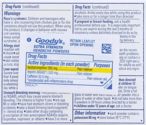 Goody's Extra Strength Powders | Fast Pain Relief | Aspirin & Caffeine | 24 Count Goody's uk supplements