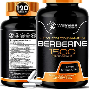 WELLNESS LABSRX Berberine Supplement 1500mg - Liposomal Berberine with Ceylon WELLNESS LABSRX uk supplements