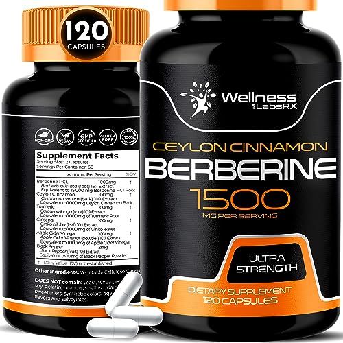 WELLNESS LABSRX Berberine Supplement 1500mg - Liposomal Berberine with Ceylon WELLNESS LABSRX uk supplements