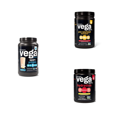 Vega Sport Routine Bundle - Premium Vanilla Protein Powder (20 Servings) Strawberry Vega uk supplements
