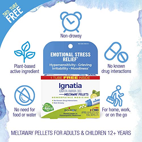 Boiron Ignatia Amara 30C Homeopathic Medicine for Relief from Emotional Stress, Hypersensitivity Boiron uk supplements