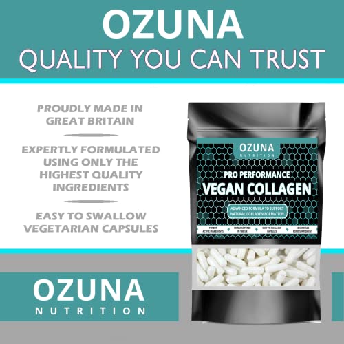 Pro Performance Vegan Collagen Complex – Vegetarian Collagen Capsules, Plant Based Collagen OZUNA NUTRITION uk supplements