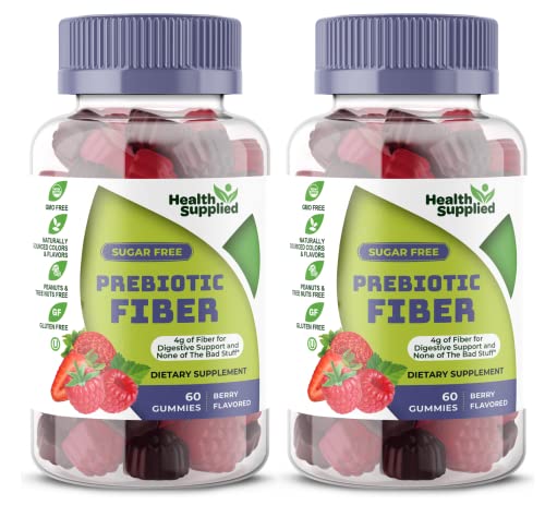 Fiber Prebiotic Gummies Sugar Free, Keto Friendly 2 Pack | Gut Cleansing, Digestive Health Health Supplied uk supplements