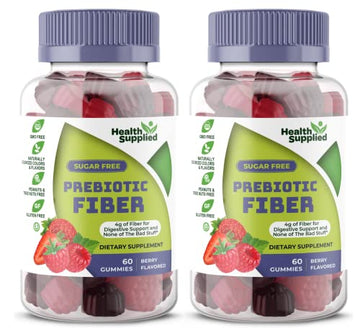 Fiber Prebiotic Gummies Sugar Free, Keto Friendly 2 Pack | Gut Cleansing, Digestive Health Health Supplied uk supplements