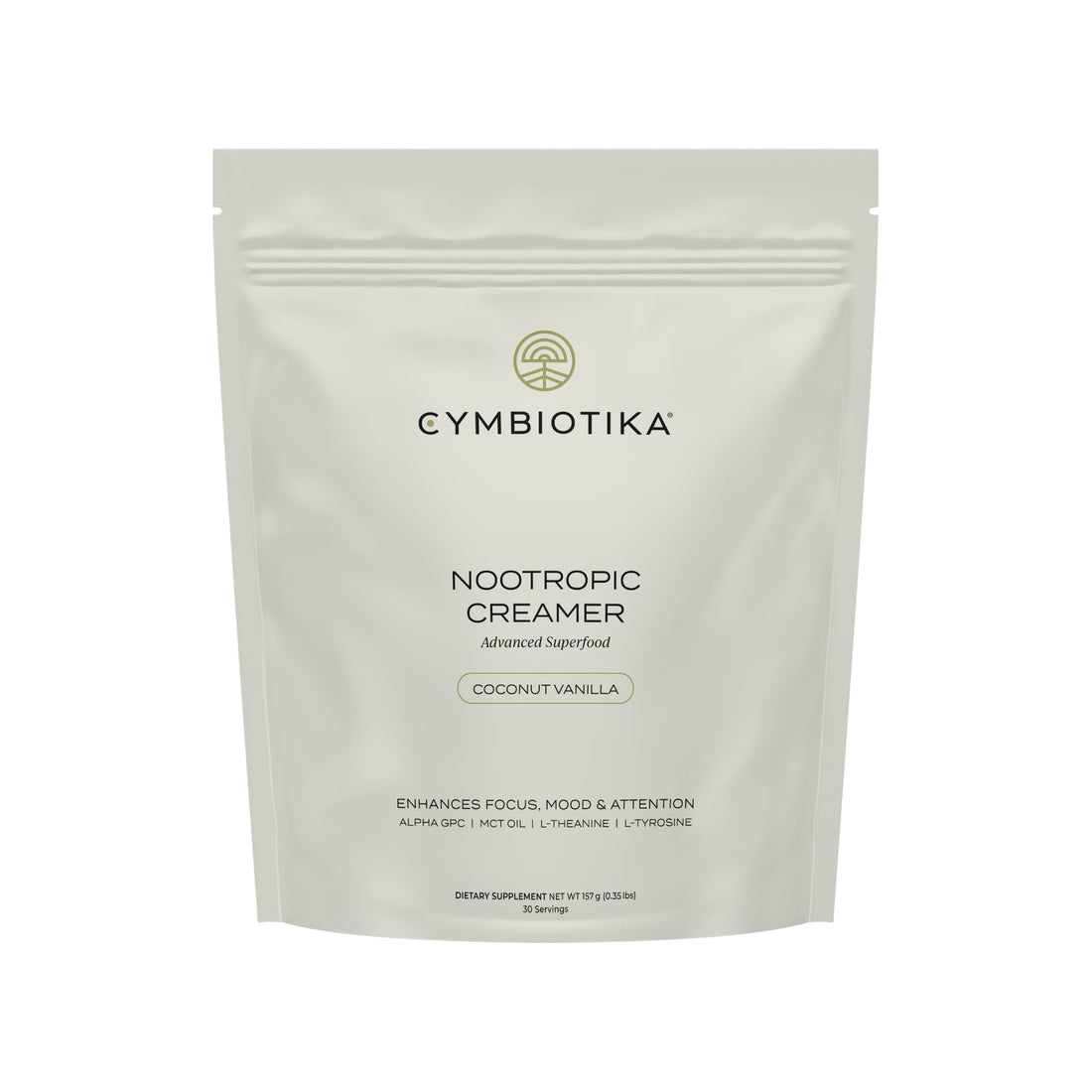 CYMBIOTIKA Nootropic Creamer – MCT Oil, Alpha GPC, L-Theanine – Keto, Vegan, Sugar-Free Coffee Creamer for Focus, Energy & Mental Clarity – Coconut Vanilla Flavor, 30 Servings CYMBIOTIKA uk supplements
