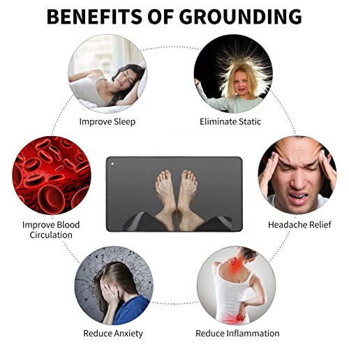 EOHELGRO Grounding Mat Kit, Grounding Mats with 15 Foot Cord, Foot Pad/Computer Mouse Mat EOHELGRO uk supplements