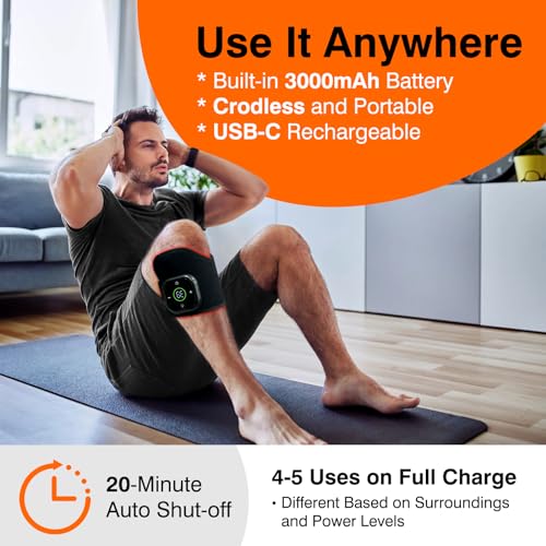 Cordless Red Light Therapy for Knee, Infrared Light Therapy Devices for Knee Pain Relief, Meniscus Injury agiogio uk supplements