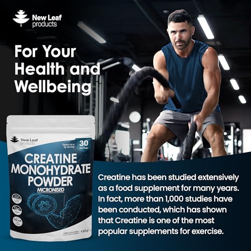 Creatine Monohydrate Powder 100% Pure Micronized Creatine - 150g Increased Absorption NEW LEAF PRODUCTS uk supplements