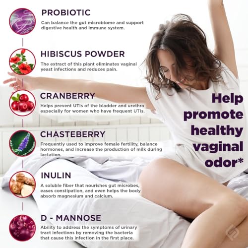 Vaginal Probiotics for Women Digestive Enzymes Gut Health PH Balance Pills, Women's Fuze Naturals uk supplements