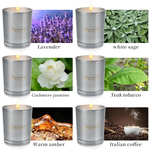 6 Pack Candles Clearance, Large Scented Candles, Candles for Home Scented, 35oz 250 Hour Long VSAFHZ uk supplements