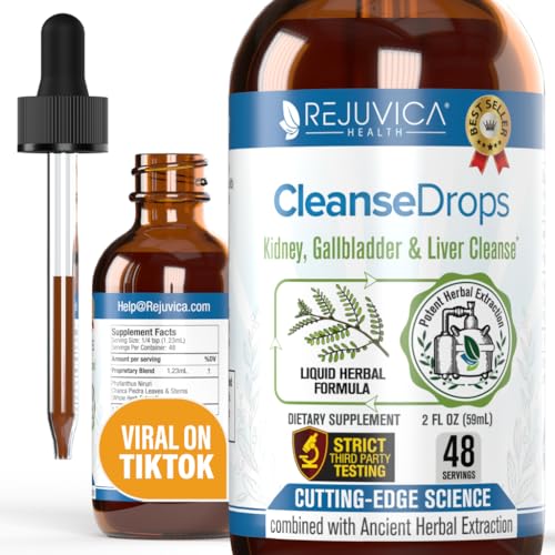 Cleanse Drops - Advanced Kidney & Gallbladder Cleanse Support Rejuvica Health uk supplements
