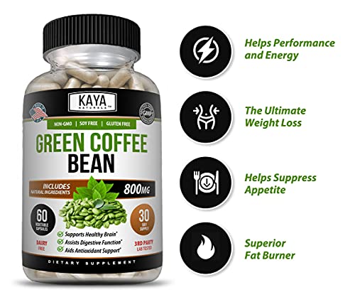 Kaya Naturals Green Coffee Bean 60ct - Weight Management Kaya Naturals uk supplements