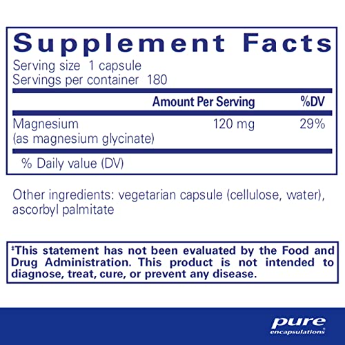 Pure Encapsulations Magnesium (Glycinate) - Supplement to Support Stress Relief, Sleep Pure Encapsulations uk supplements