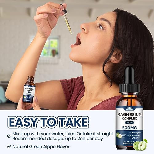 Triple Magnesium Complex Supplement-Magnesium Glycinate, Citrate, Malate Liquid dilib uk supplements