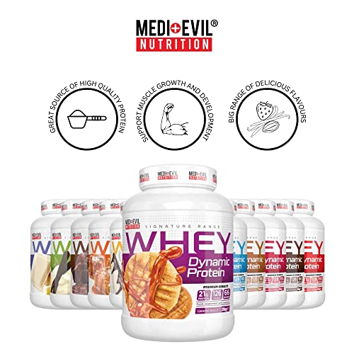 Medi-Evil Nutrition Whey Dynamic Protein, Cookies and Cream Flavour, 2kg, 66 Servings Medi-Evil Nutrition uk supplements