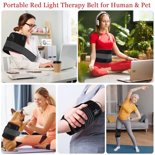 Yofalo 660nm LED Red Light and 850nm Near Infrared Red Light Therapy Belt Device for Body Pain Waist yofalo uk supplements
