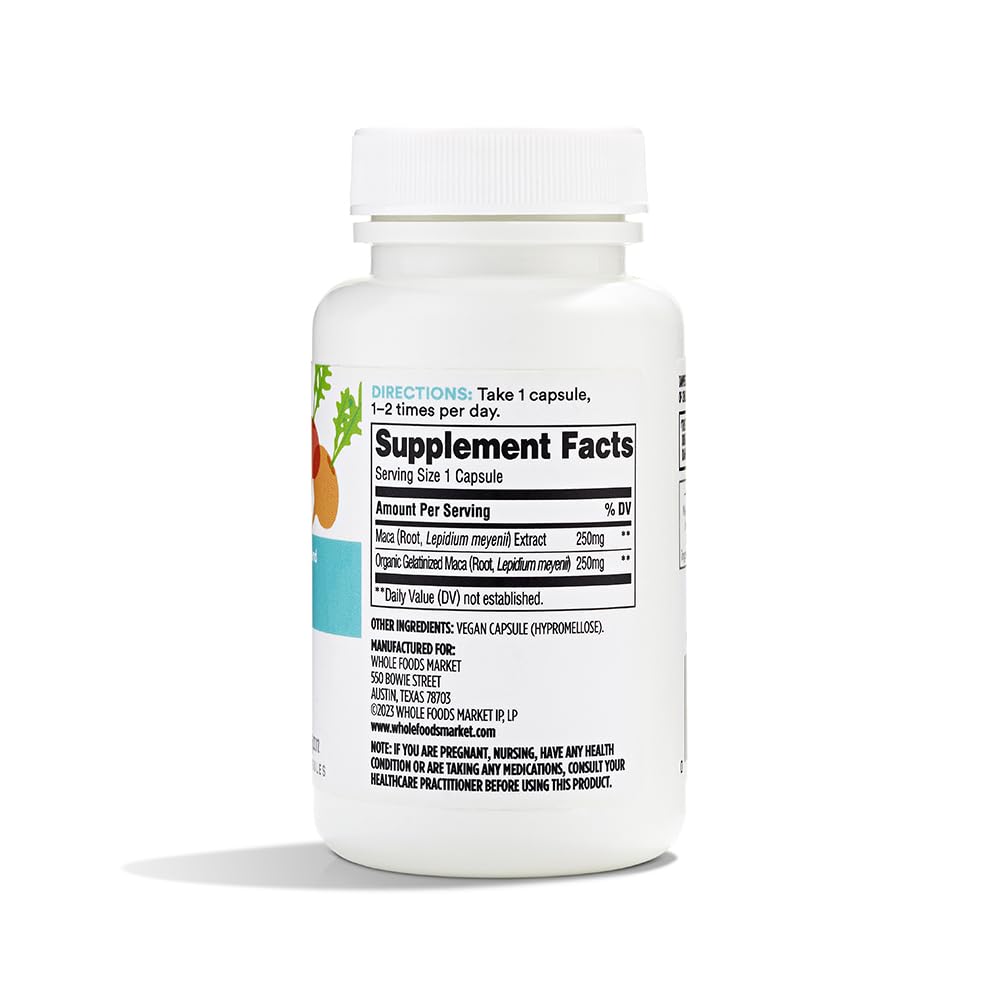 365 by Whole Foods Market, Maca Standardized + Full Spectrum Blend, Libido Support, Vegan Capsules, 60 Count 365 by Whole Foods Market uk supplements