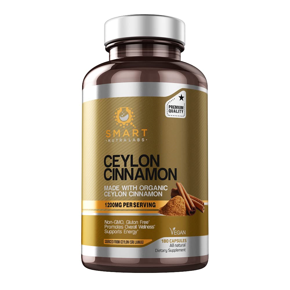 SMART NUTRA LABS Organic Ceylon Cinnamon Supplement 1200mg per SMART NUTRA LABS uk supplements