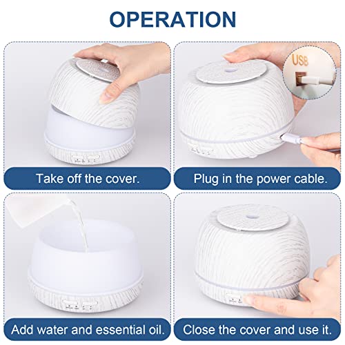 SEEDSEEL 300ML Essential Oil Diffuser, Remote Control Cool Mist Air Aromatherapy Diffuser SEEDSEEL uk supplements