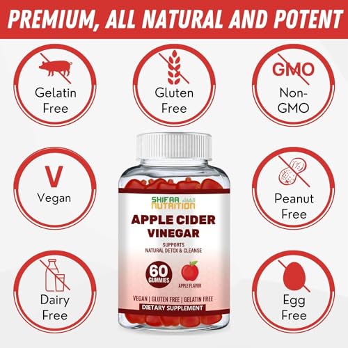 SHIFAA NUTRITION Halal Apple Cider Vinegar Gummies. Cleanse & Detox ACV Gummies SHIFAA NUTRITION uk supplements