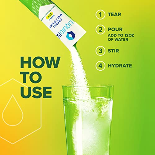 Liquid I.V. Hydration + Energy Multiplier - Lemon Ginger - Hydration Powder Packets Liquid I.V. uk supplements