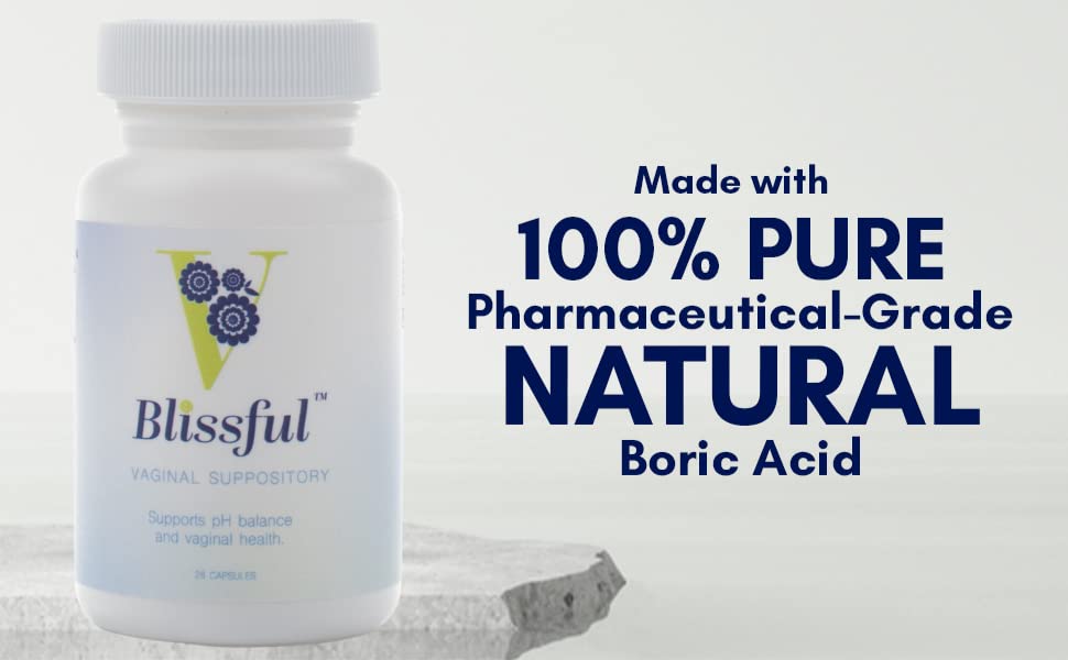 V Blissful Boric Acid Suppository & Soothing Vaginal Solution for Yeast Infection & Bacterial Vaginosis V Blissful uk supplements